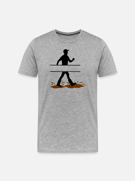 Wadloper Man Custom – Mud Explorer - Men's Premium Organic T-Shirt - heather grey