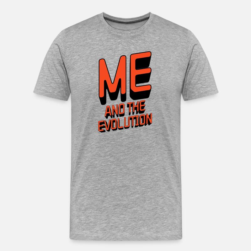 Me and the Evolution - Men's Premium Organic T-Shirt - heather grey