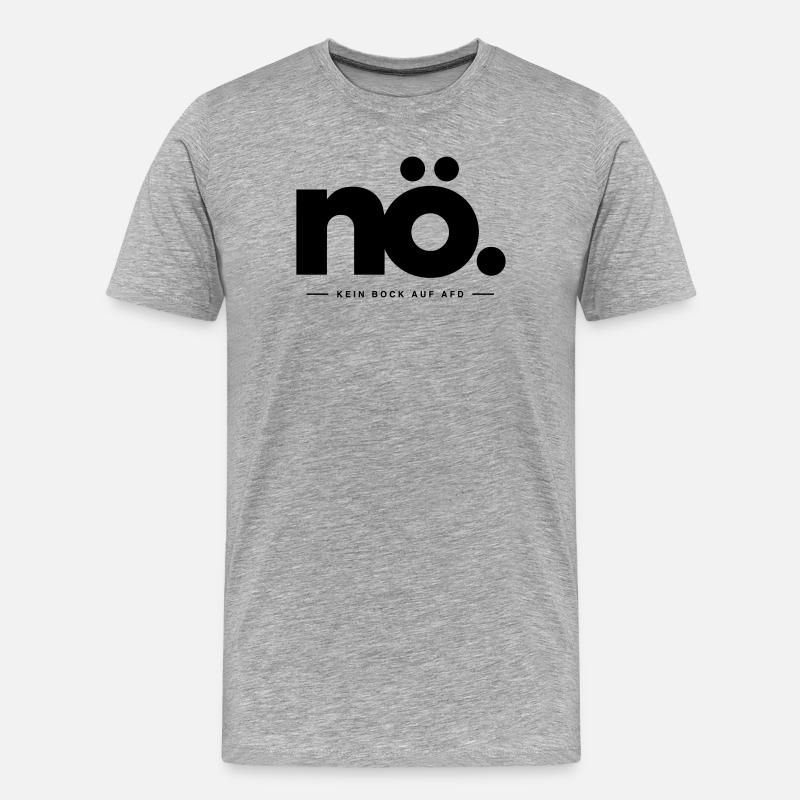 NÖ - Kein Bock auf AfD - Männer Premium Bio T-Shirt - Grau meliert