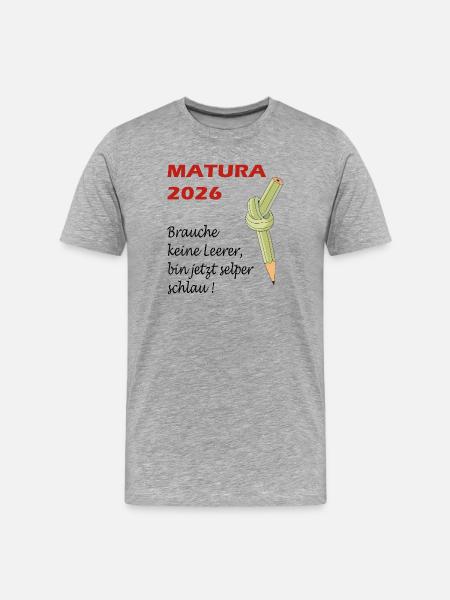 MATURA_2026 - Männer Premium Bio T-Shirt - Grau meliert