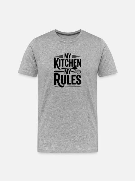 My Kitchen My Rules - Men's Premium Organic T-Shirt - heather grey