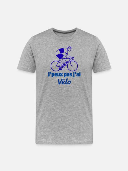 cyclisme - T-shirt bio Premium Homme - gris chiné