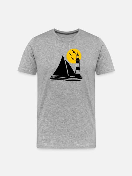 Sail - Men's Premium Organic T-Shirt - heather grey
