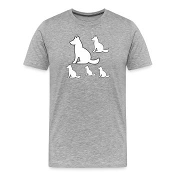 canine - Men's Premium Organic T-Shirt - heather grey - Front - Damien (186cm)