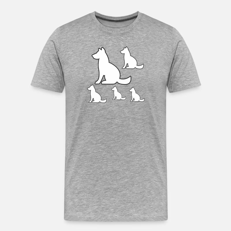 canine - T-shirt bio Premium Homme - gris chiné