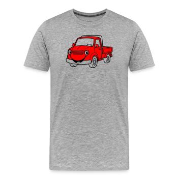 Truck Kids - Men's Premium Organic T-Shirt - heather grey - Front - Damien (186cm)