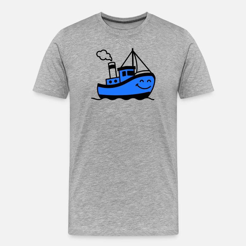 Schiffskinder - Männer Premium Bio T-Shirt - Grau meliert