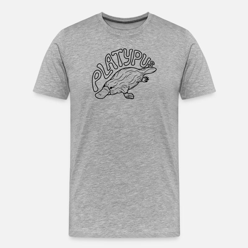 Ornithorynque - T-shirt bio Premium Homme - gris chiné