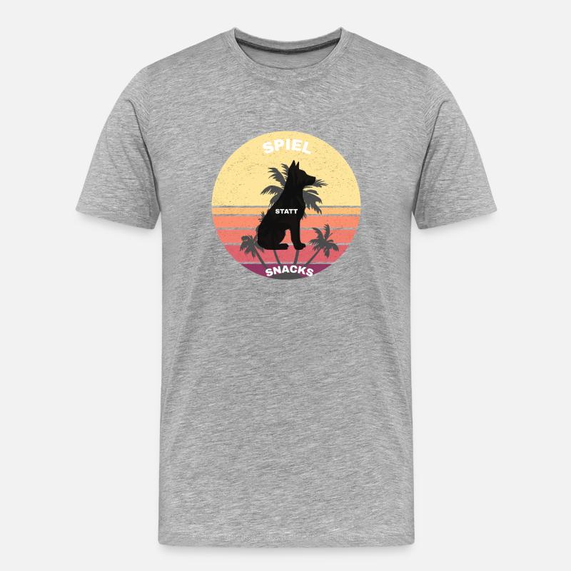 Retro - Männer Premium Bio T-Shirt - Grau meliert