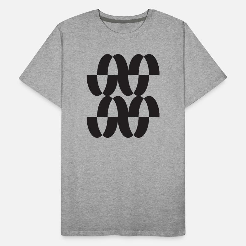 Interwoven Orbit Pattern Men's Premium Organic T-Shirt