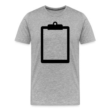 Presse-papiers - T-shirt bio Premium Homme - gris chiné - Devant - Damien (186cm)