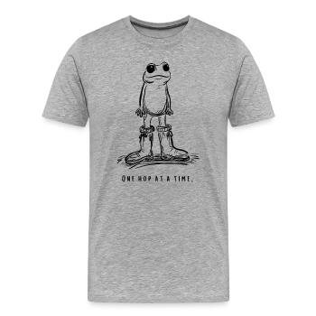 Ein Hauf nach dem anderen - Männer Premium Bio T-Shirt - Grau meliert - Vorne - Damien (186cm)