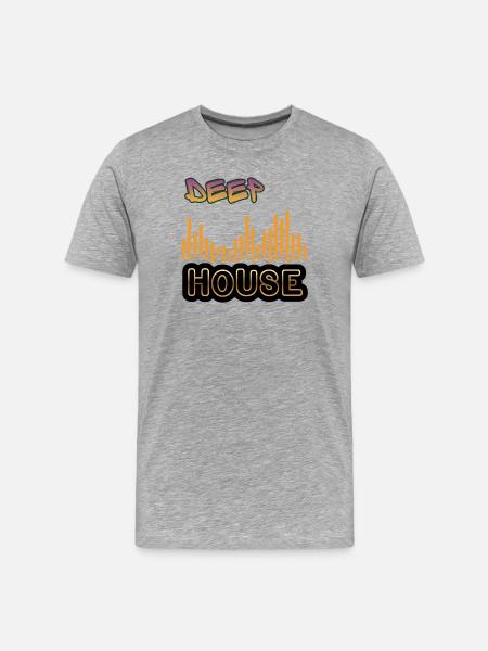 Deep House. - Men's Premium Organic T-Shirt - heather grey