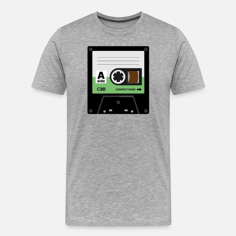 Tiny Cassette - Men's Premium Organic T-Shirt - heather grey
