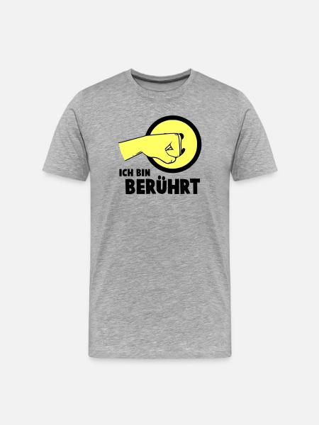 I'm touched - Men's Premium Organic T-Shirt - heather grey