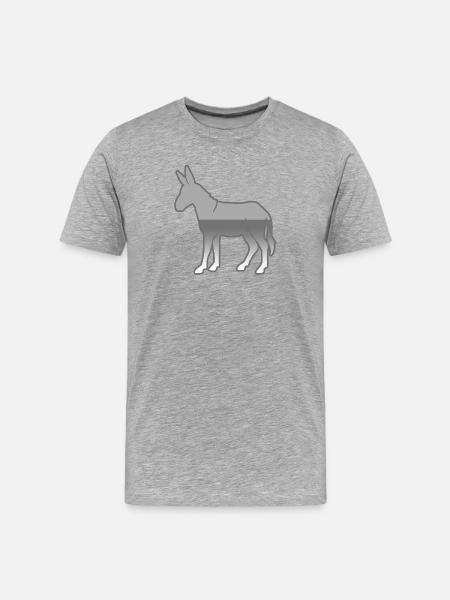 âne - T-shirt bio Premium Homme - gris chiné
