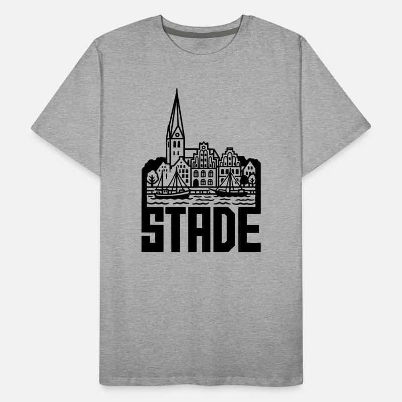 Monument Stade Silhouette T-shirt bio Premium Homme