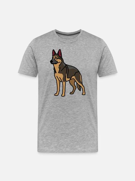 German Shepherd Dog - Men's Premium Organic T-Shirt - heather grey