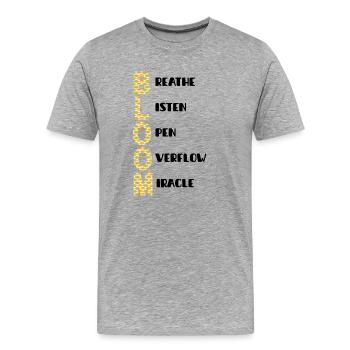 BLOOM Vertical Pattern Colors - Men's Premium Organic T-Shirt - heather grey - Front - Damien (186cm)