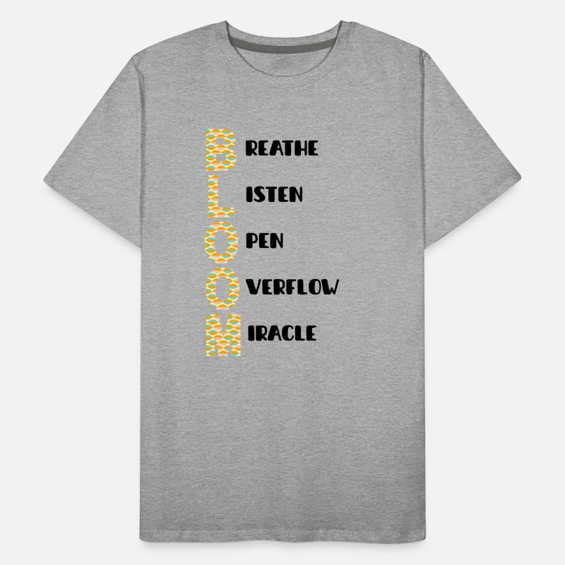BLOOM Vertical Pattern Colors Men's Premium Organic T-Shirt