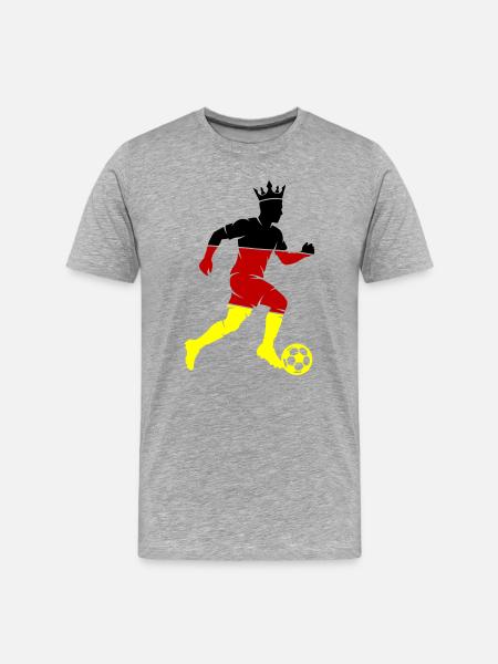 Footballers Germany - Men's Premium Organic T-Shirt - heather grey