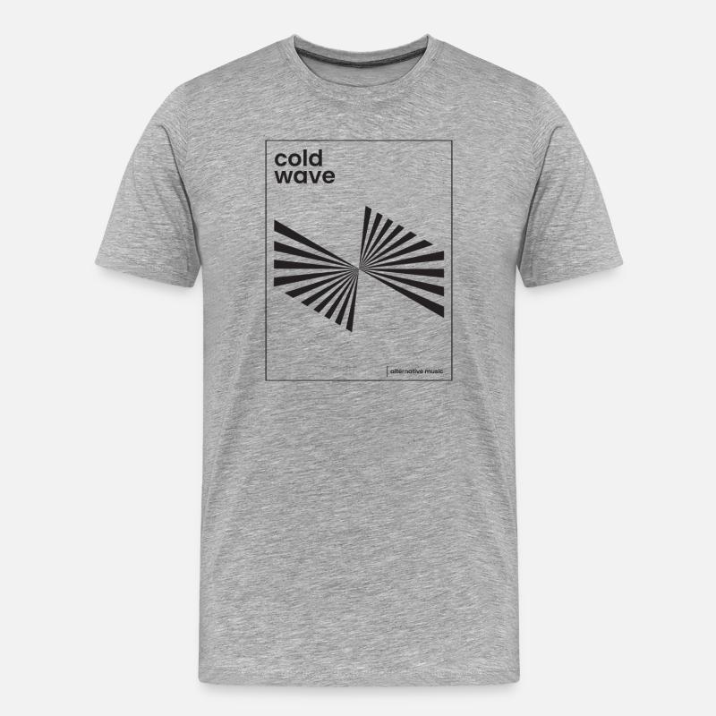 Design eines Cold-Wave-Musikplakats - Männer Premium Bio T-Shirt - Grau meliert
