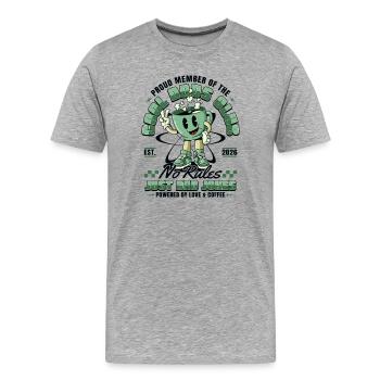 Fête des pères cadeau 2026 - Club des papas cool - T-shirt bio Premium Homme - gris chiné - Devant - Damien (186cm)