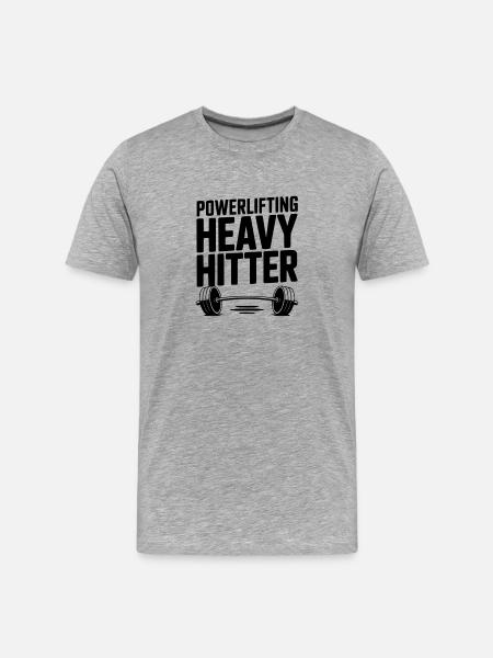 Powerlifting Heavy Hitter - Men's Premium Organic T-Shirt - heather grey