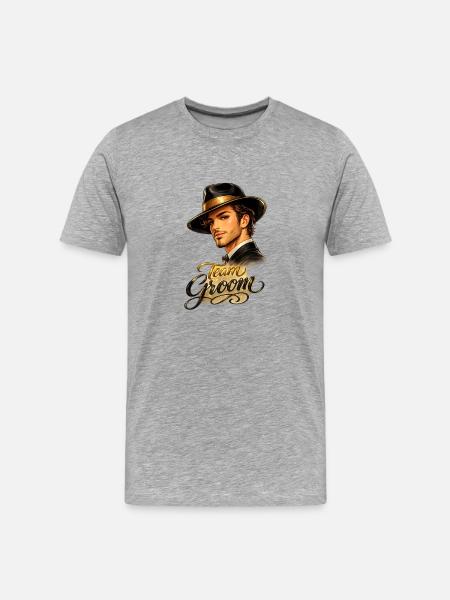 TeamGroom - Men's Premium Organic T-Shirt - heather grey