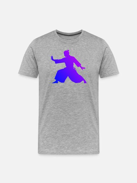 Selbstverteidigung Geschenkidee für Aikido-Prüfung - Männer Premium Bio T-Shirt - Grau meliert