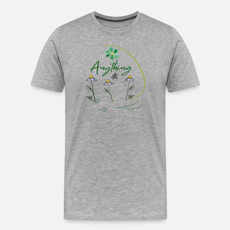 Anything  - Männer Premium Bio T-Shirt - Grau meliert