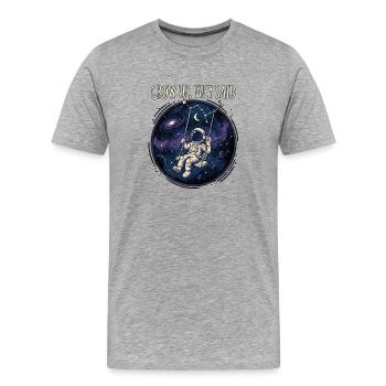 Grandis un peu, disaient - T-shirt bio Premium Homme - gris chiné - Devant - Damien (186cm)