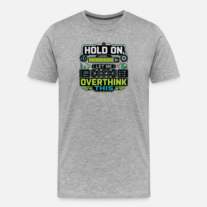 Overthink This Loading Screen - Men's Premium Organic T-Shirt - heather grey