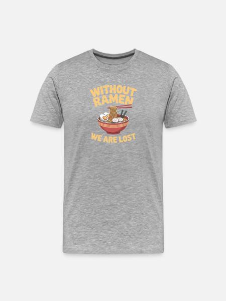 Ramen Japanese Noodle Soup Gift - Men's Premium Organic T-Shirt - heather grey