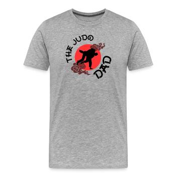 Der Judo-Vater - Männer Premium Bio T-Shirt - Grau meliert - Vorne - Damien (186cm)
