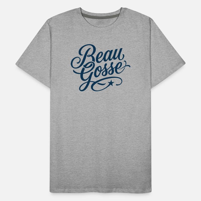 Beau Gosse Script Bleu T-shirt bio Premium Homme