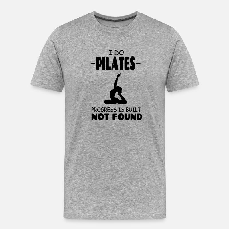 I Do Pilates - Männer Premium Bio T-Shirt - Grau meliert