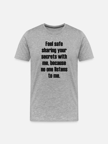 funny inscription - Men's Premium Organic T-Shirt - heather grey