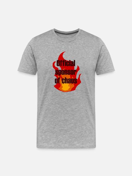 funny inscription - Men's Premium Organic T-Shirt - heather grey