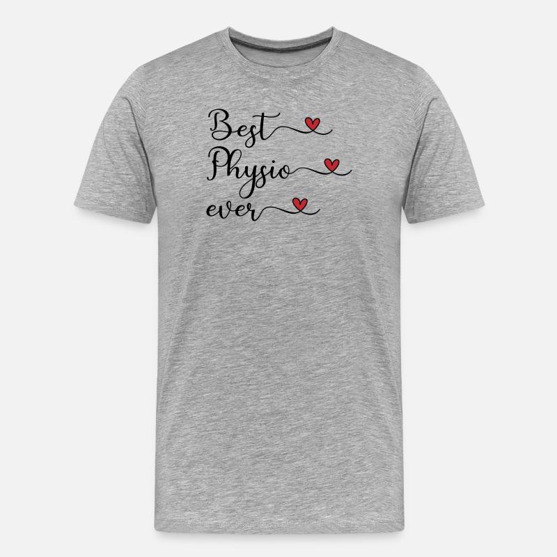 Bester Physiotherapeut - Männer Premium Bio T-Shirt - Grau meliert