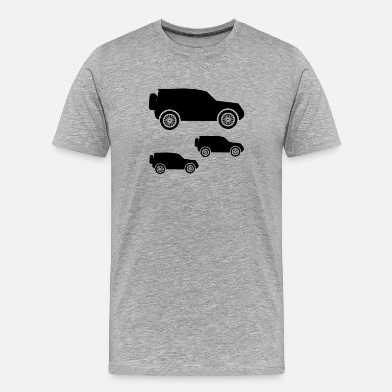 Autos - Männer Premium Bio T-Shirt - Grau meliert