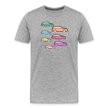 Automobiles - T-shirt bio Premium Homme - gris chiné - Devant - Damien (186cm)