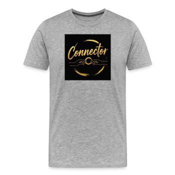 Golden Connector-Hände - Männer Premium Bio T-Shirt - Grau meliert - Vorne - Damien (186cm)