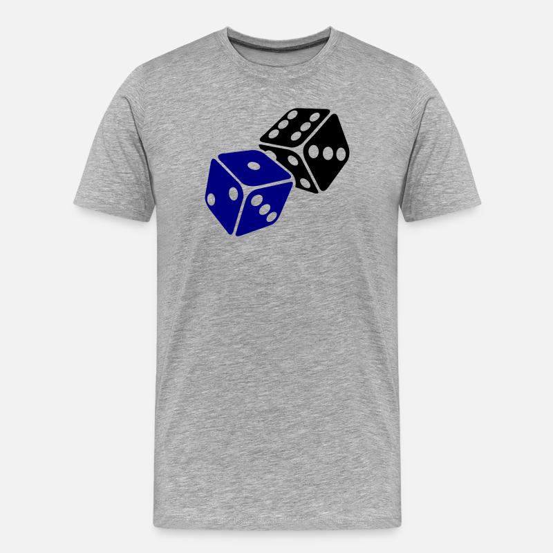 Blue Cube Minimal Design - T-shirt bio Premium Homme - gris chiné