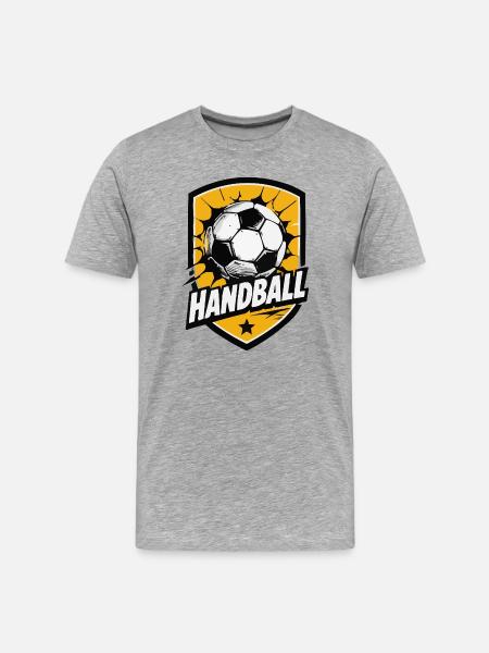 Handball Shield Explosion - Men's Premium Organic T-Shirt - heather grey