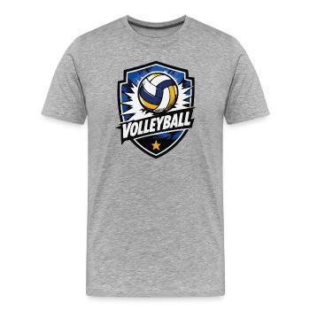 Volleyball Shield Dynamics - Men's Premium Organic T-Shirt - heather grey - Front - Damien (186cm)