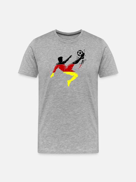 Overhead kick Germany Football - Men's Premium Organic T-Shirt - heather grey