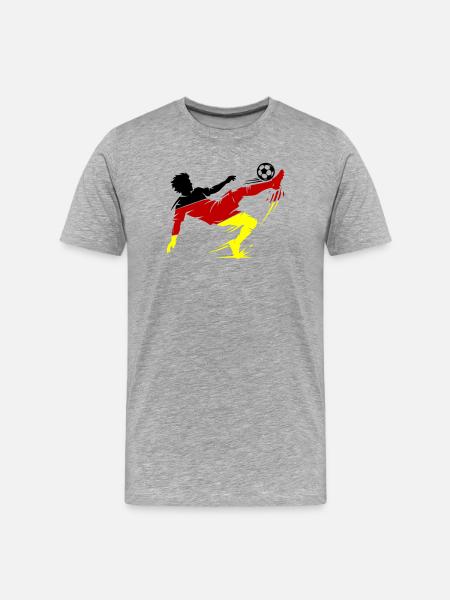 Overhead kick Germany Football - Men's Premium Organic T-Shirt - heather grey