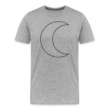 Halbmond-Umriss - Männer Premium Bio T-Shirt - Grau meliert - Vorne - Damien (186cm)