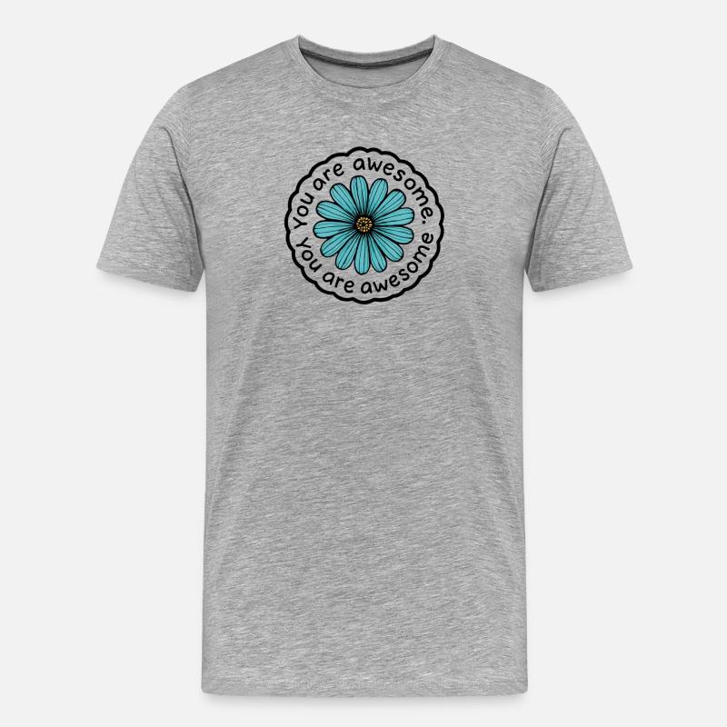 Tu es géniale - T-shirt bio Premium Homme - gris chiné